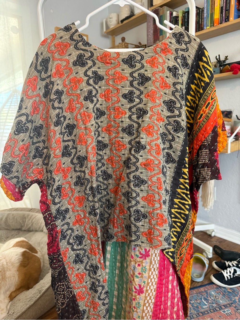S1OAK Boho Kantha  Tunic Top in Multicolor Print